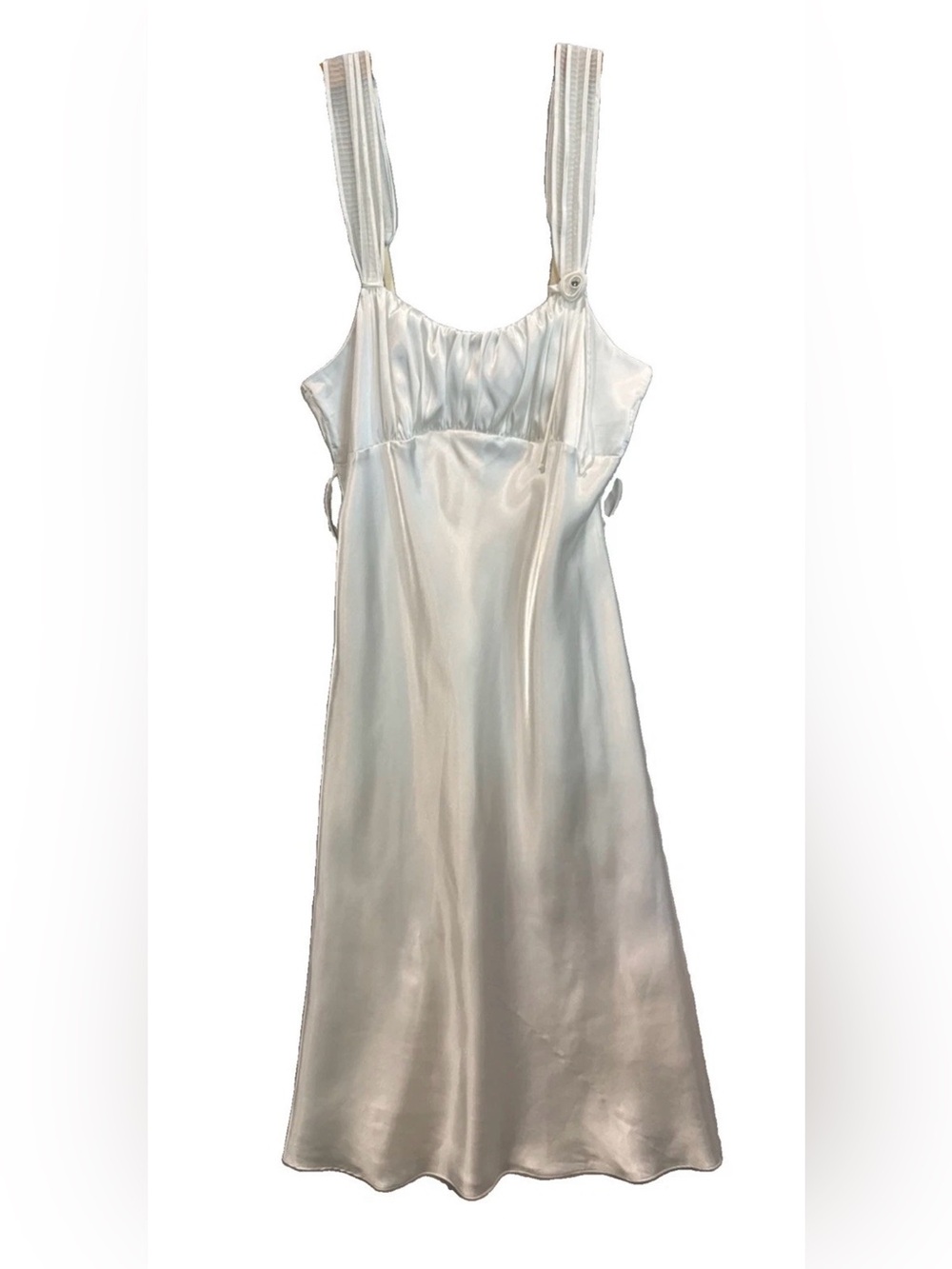 Linea Donatella Cream Satin Nightgown Large
